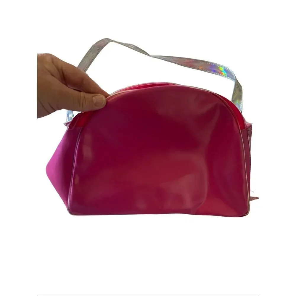 Mattel Clear Pink Multicolor Barbie Rainbow Clouds Plastic Tote Bag